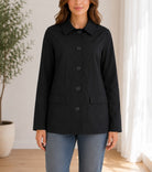 Ladies Black Classic Button Jacket - StylePhase SA