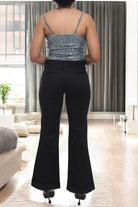 Ladies Black Clip Cotton Pants - StylePhase SA