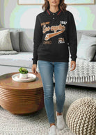 Ladies Black Collar Printed Sweater - StylePhase SA
