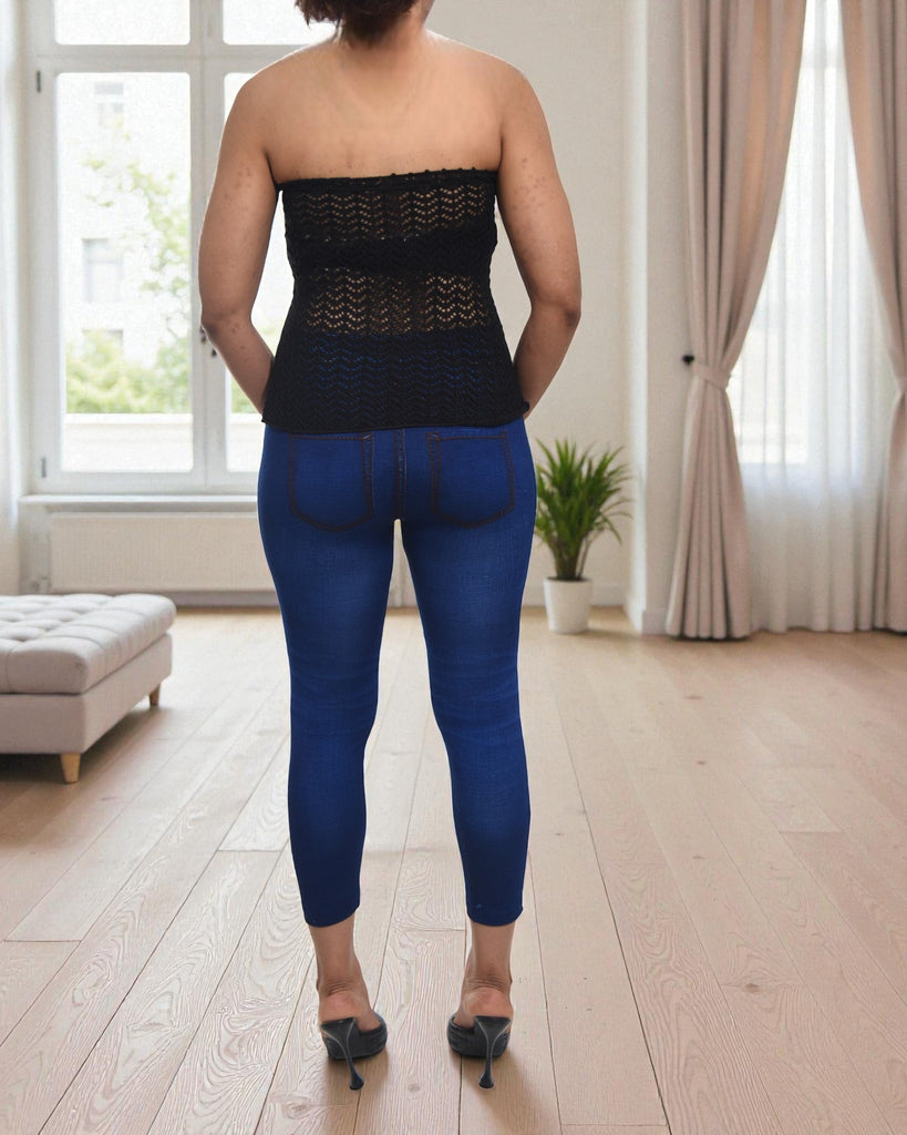 Ladies Black Crochet Top - StylePhase SA