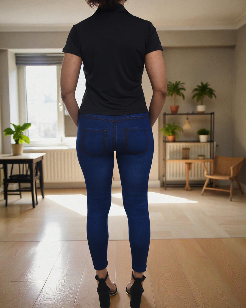 Ladies Black Crop Button Shirt - StylePhase SA