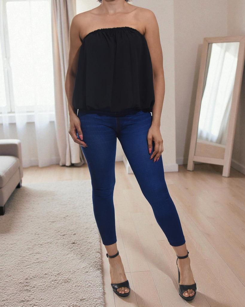 Ladies Black Curve Plus Top - StylePhase SA