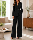 Ladies Black Double Breast Two Piece Set - New Feeling - StylePhase SA