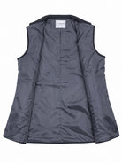 Ladies Black Double Breasted Belted Longline Waistcoat - StylePhase SA
