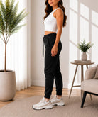 Ladies Black Drawstring joggers - StylePhase SA