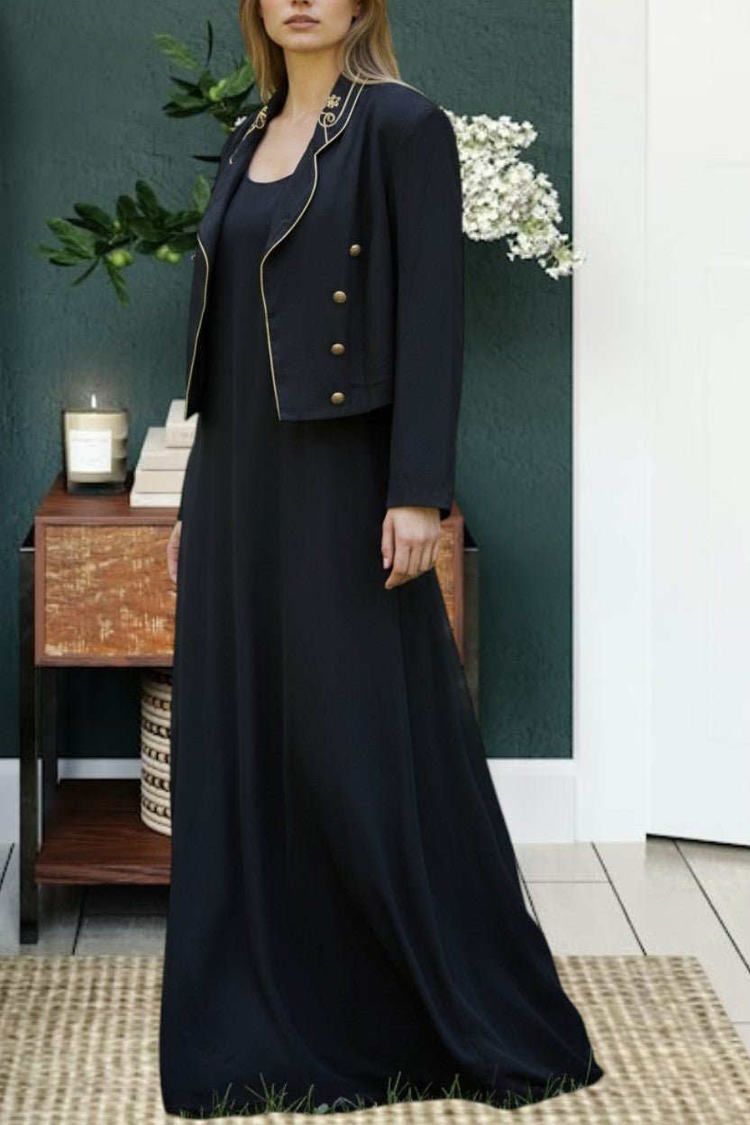 Ladies Black Dress Two Piece Set - StylePhase SA