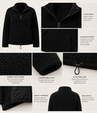 Ladies Black Faux Fur Zip Jacket - StylePhase SA