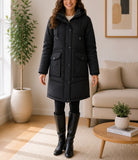 Ladies Black Fleece Lined Hoody Jacket - StylePhase SA