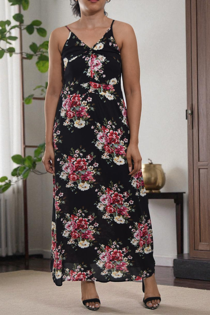 Ladies Black Front Knot Dress - StylePhase SA