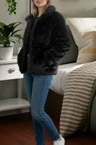 Ladies Black Fur Jacket - StylePhase SA
