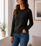Ladies Black Glitter Jersey Top - StylePhase SA