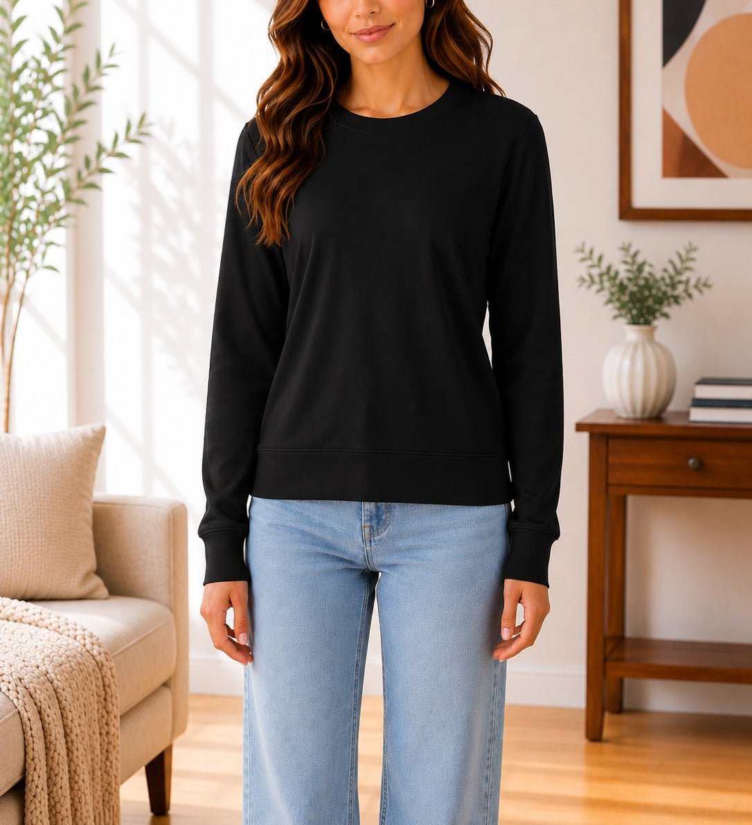 Ladies Black Gym Back Twist Sweater - StylePhase SA