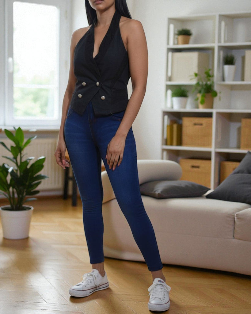 Ladies Black Halter Neck Top - StylePhase SA