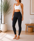 Ladies Black High-Waist Side Pocket Activewear Leggings - StylePhase SA