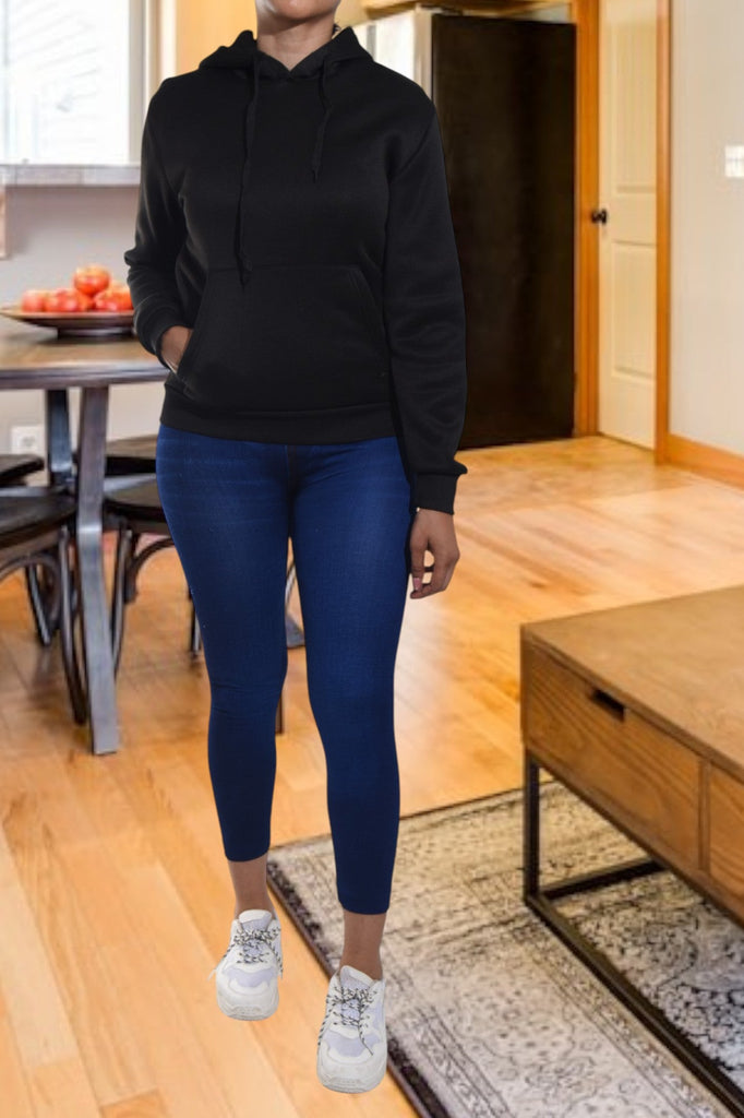 Ladies Black Hoody - StylePhase SA