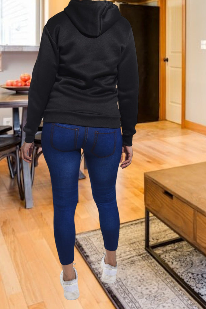 Ladies Black Hoody - StylePhase SA