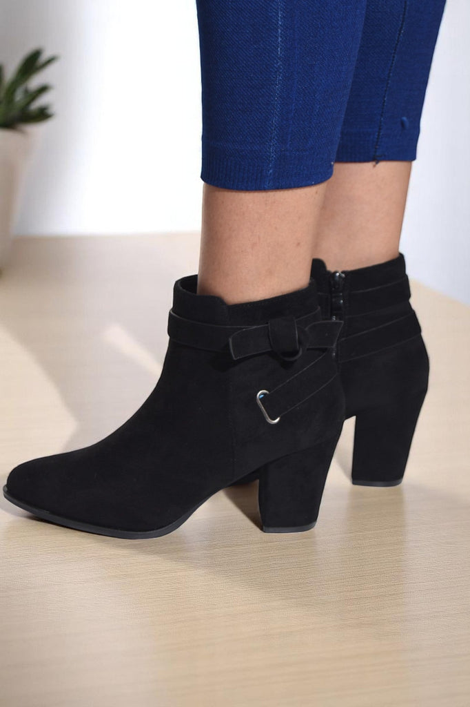 Ladies Black Knot Ankle Boots - StylePhase SA