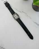 Ladies Black Leather Strap Watch - StylePhase SA