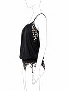Ladies Black Leopard Print Two-Piece Swimsuit - StylePhase SA