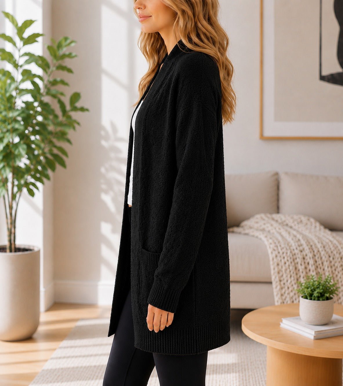 Ladies Black Long pocket Jersey - StylePhase SA