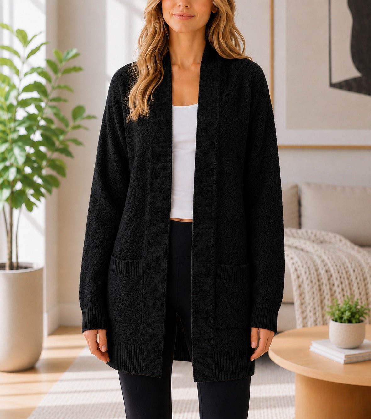 Ladies Black Long pocket Jersey - StylePhase SA