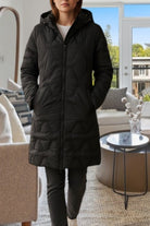 Ladies Black Long Puffer Jacket - StylePhase SA