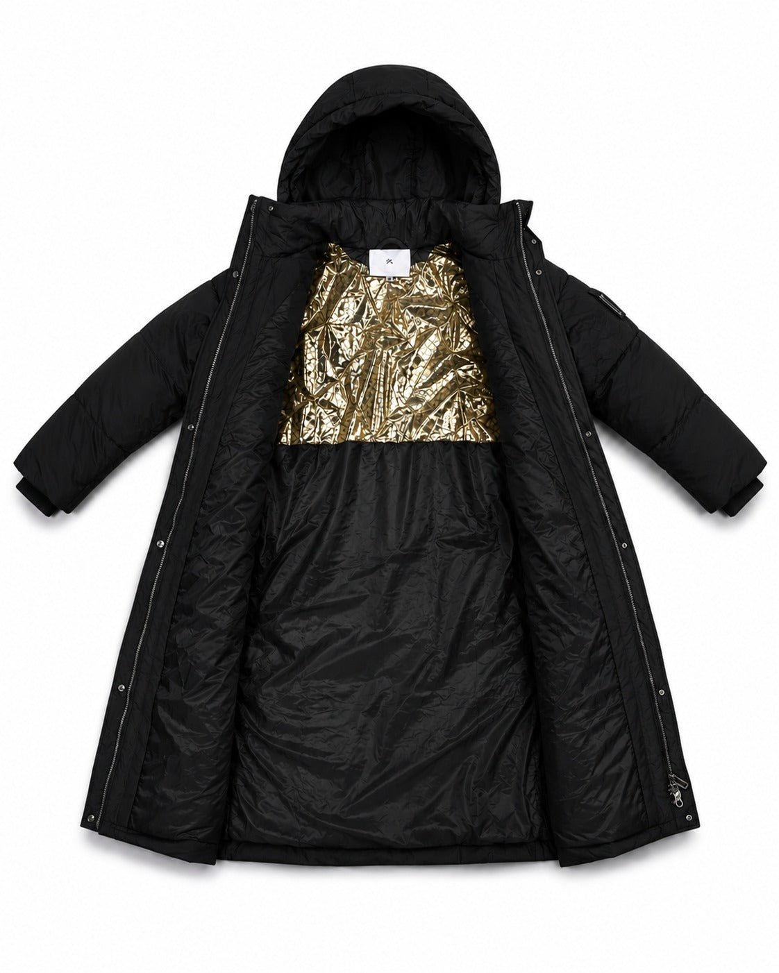 Ladies Black Longer Length Puffer Jacket - StylePhase SA