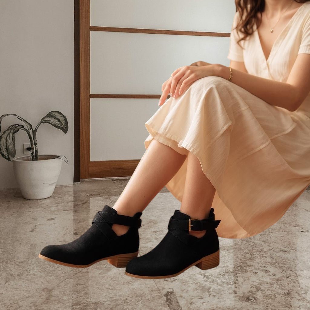 Ladies Black Low Rider Boots - StylePhase SA