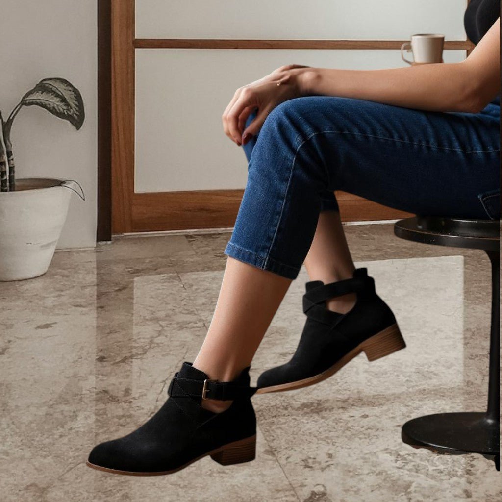 Ladies Black Low Rider Boots - StylePhase SA