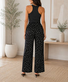 Ladies Black Mini Floral Pocket Pants - StylePhase SA