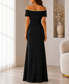 Ladies Black New Feeling Embellished Off Shoulder Maxi Dress - StylePhase SA