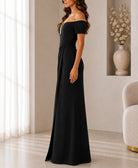 Ladies Black New Feeling Embellished Off Shoulder Maxi Dress - StylePhase SA