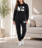 Ladies Black NYC Loungewear Set - StylePhase SA