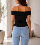 Ladies Black Off Shoulder New Feeling Top - StylePhase SA