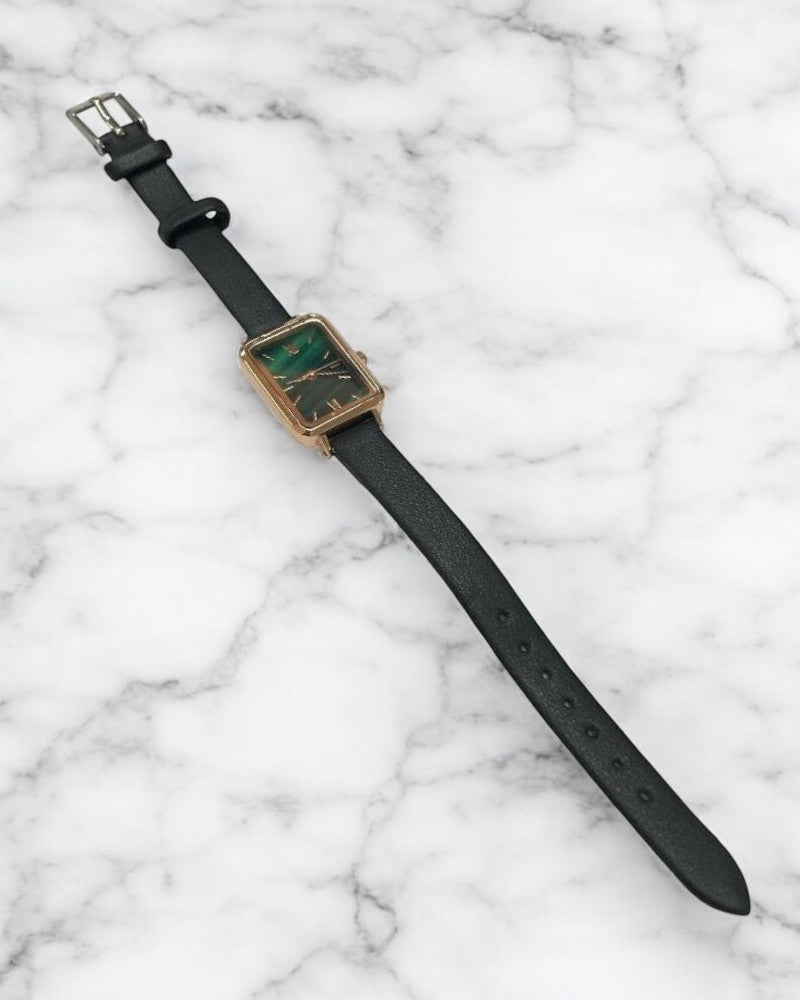 Ladies black & Olive Strap Watch - StylePhase SA