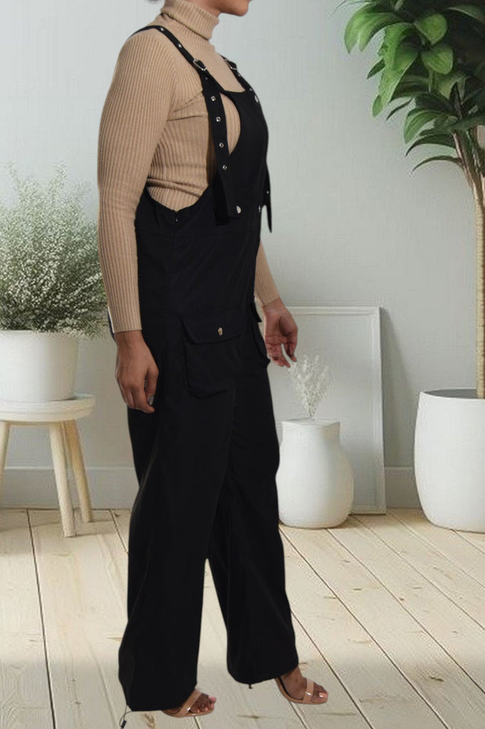 Ladies Black Overall Jumpsuit - StylePhase SA