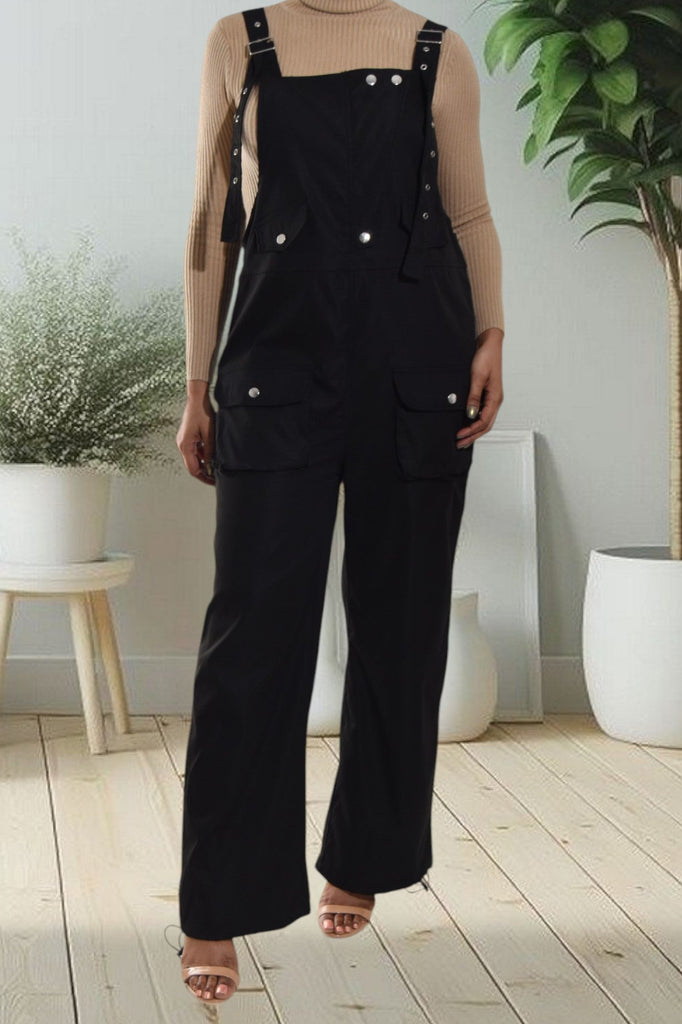 Ladies Black Overall Jumpsuit - StylePhase SA