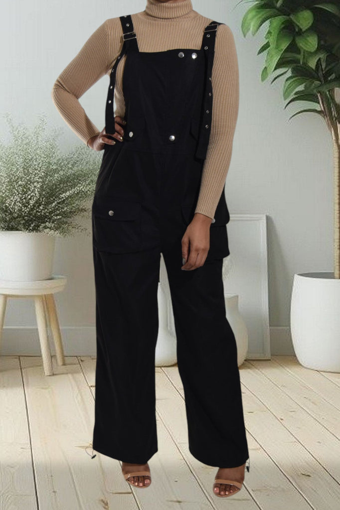 Ladies Black Overall Jumpsuit - StylePhase SA