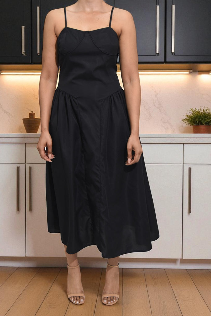 Ladies Black Panel Dress - StylePhase SA