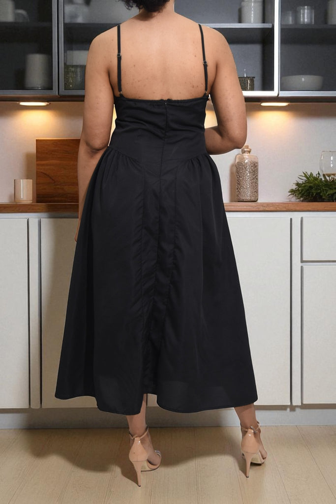 Ladies Black Panel Dress - StylePhase SA