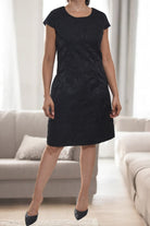 Ladies Black Pattern Dress - StylePhase SA