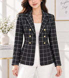 Ladies Black Plaid Blazer - StylePhase SA
