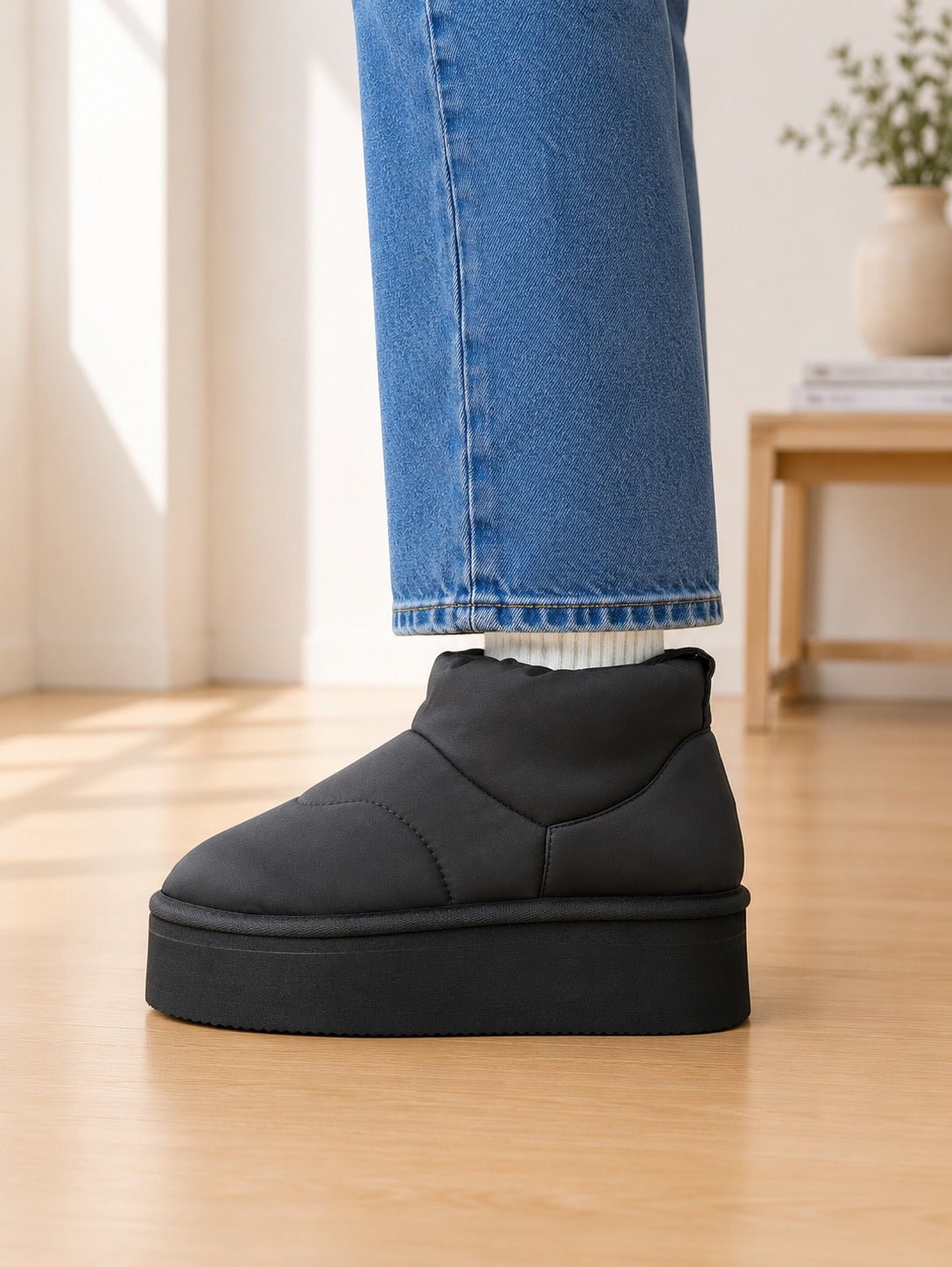Ladies Black Platform Boots - StylePhase SA