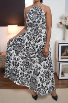 Ladies Black Pleated Halter Neck Dress - StylePhase SA