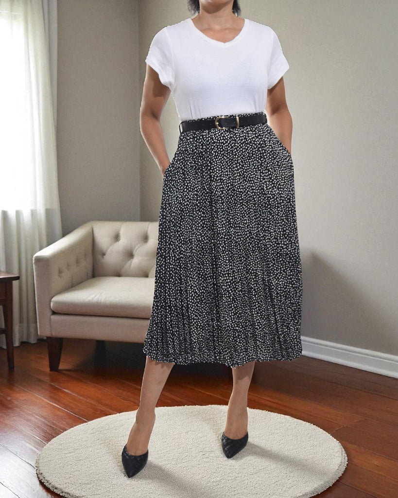 Ladies Black Pleated Skirt - StylePhase SA