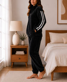 Ladies Black Plush Tracksuit - StylePhase SA