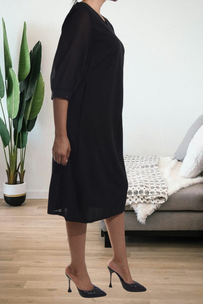 Ladies Black Pocket Dress - StylePhase SA