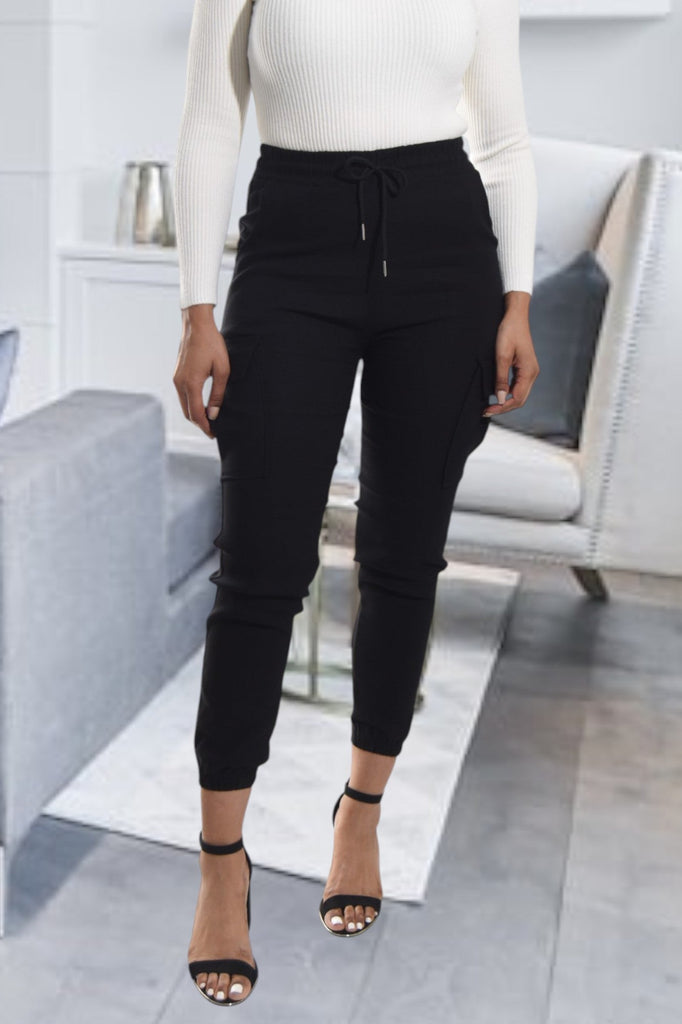 Ladies Black Pocket Pants - StylePhase SA