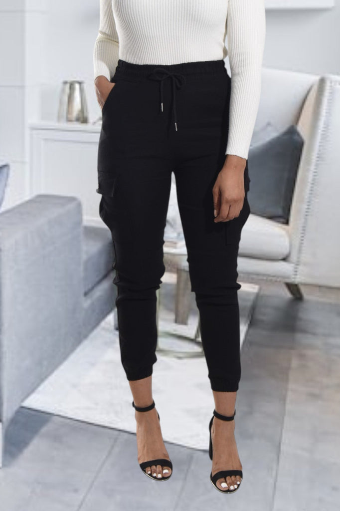 Ladies Black Pocket Pants - StylePhase SA
