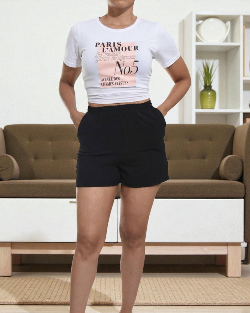 Ladies Black Pocket Shorts - StylePhase SA